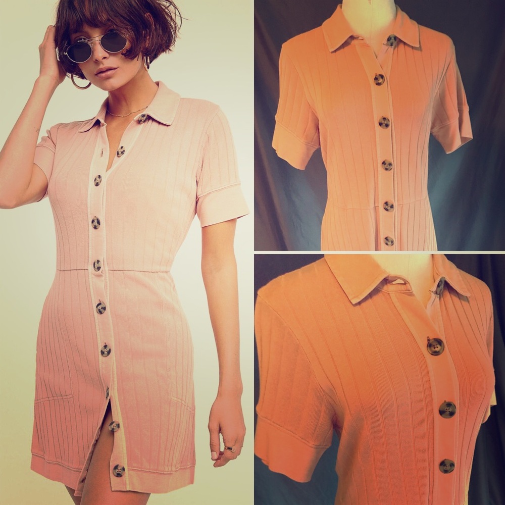 Free People~New Afternoon Dress~Woodrose Color~M